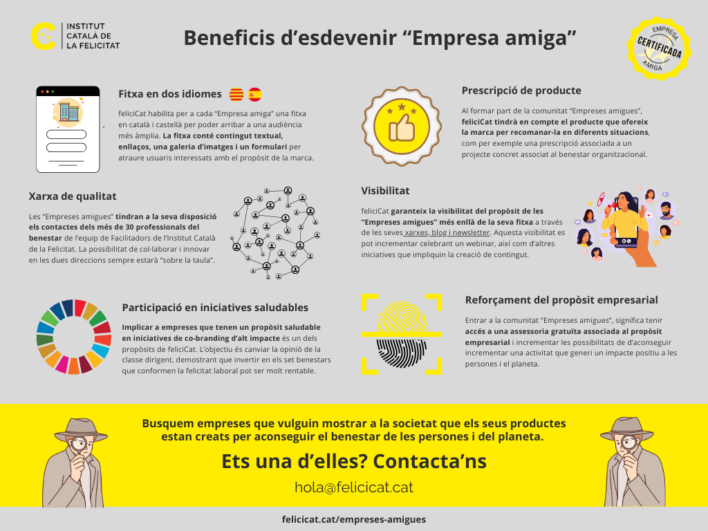 Infografia Beneficis de ser una empresa amiga